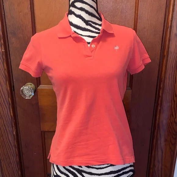 Lilly Pulitzer Coral Polo Shirt - Picture 1 of 4